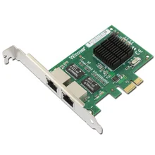 Winyao WY5715T2 PCI-e X1 Настольный двухпортовый гигабитный Ethernet адаптер Сетевая карта с чипсетом Broadcom bcm5715C