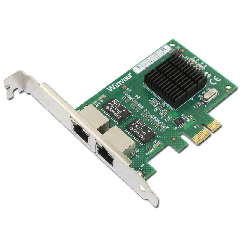Winyao WY5715T2 PCI e X1 Настольный двухпортовый гигабитный Ethernet адаптер Сетевая карта с