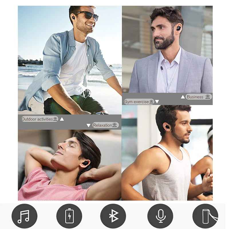 Bluetooth наушники Doreal Mini T1 V5.0 с микрофоном и глубокими басами|Наушники гарнитуры| |