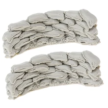 2 шт 1/35 смолы модель сцены песок Таблица аксессуары песочные сумки стены C Неокрашенный комплект