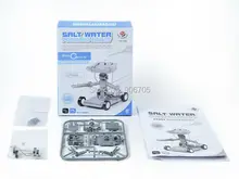 Salt Water Powered Robot Kit Green Science Fair Recycle Craft Science Gift,Brine Electricity Energy Assembled Educational Toy