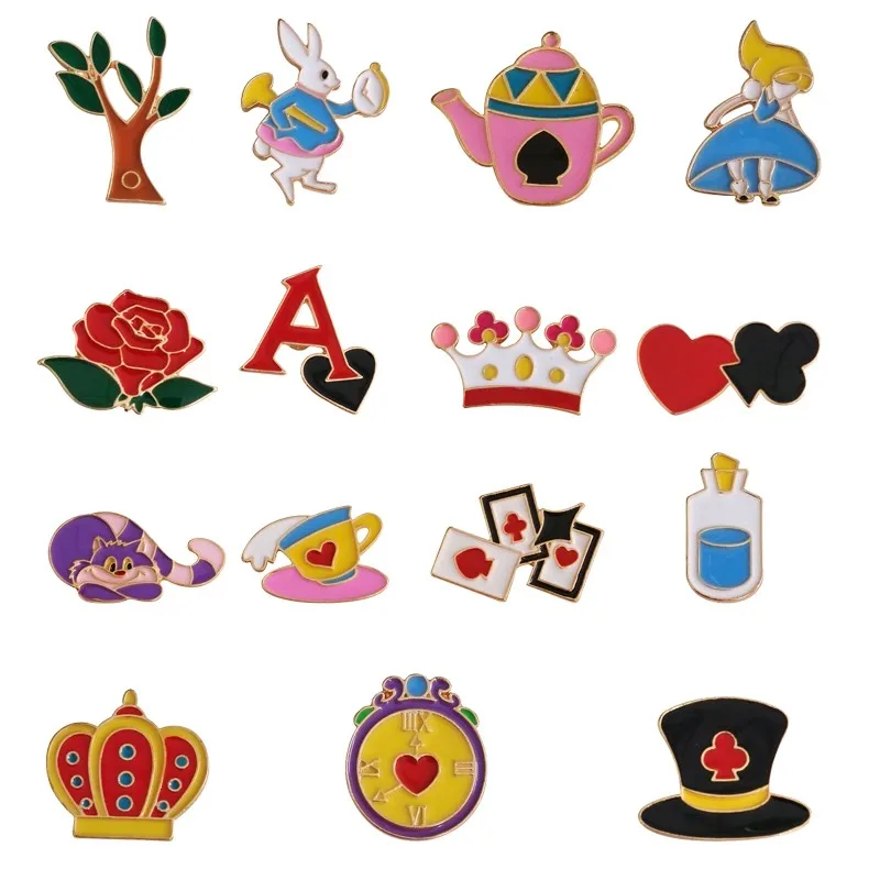 

Cartoon brooch Anime in wonderland delicate mini brooch brooch accessories