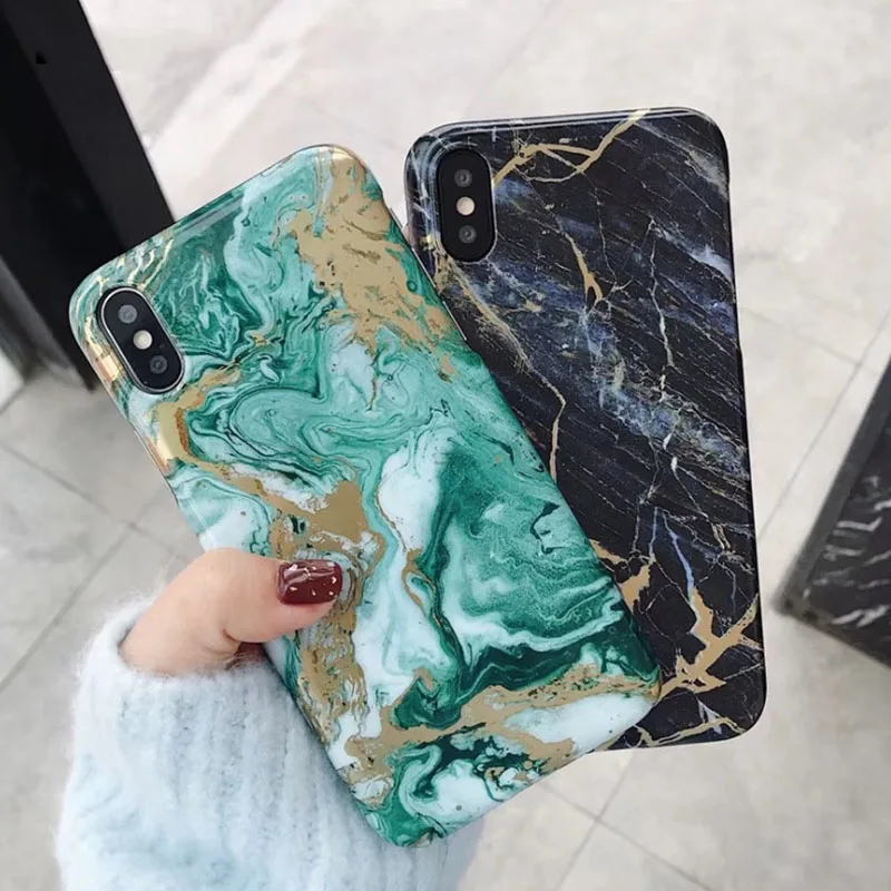 

Vintage Marble Phone Case For iPhone X 6 6S 7 8 Plus Cover Fashion Abstract Art Oil Painting Cases Coque for iPhone6 Plus