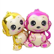 

B Cartoon Monkey Baby Golden Balloon Monkey party Birthday decorations kids Beautiful The Monkey Aluminum Balloon Baby JJ-QQ36