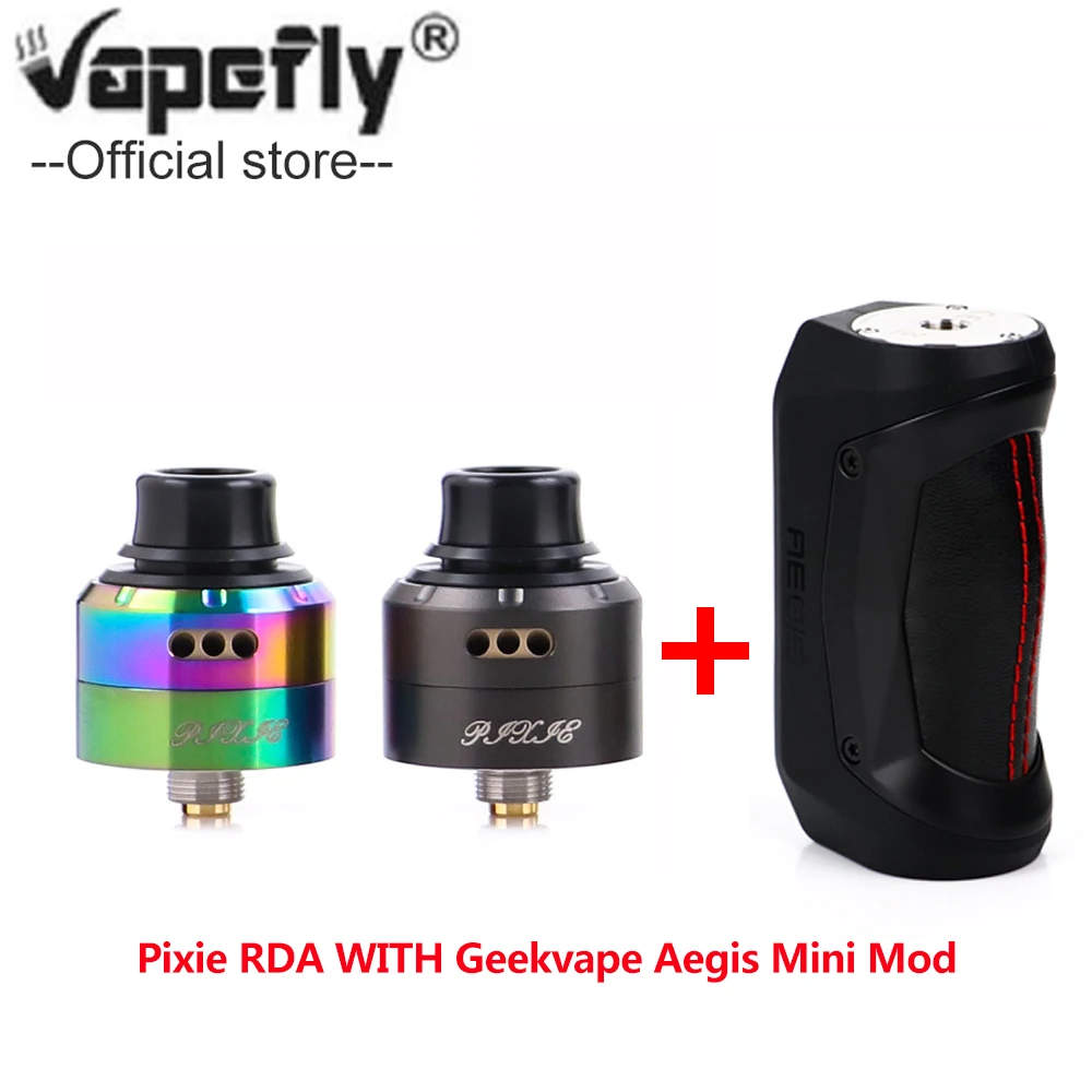 

Electronic Cigs Vapefly Pixie RDA bottom feed vape tank leakproof RDA atomizer With builti-in battery 2000Mah Aegis mini mod