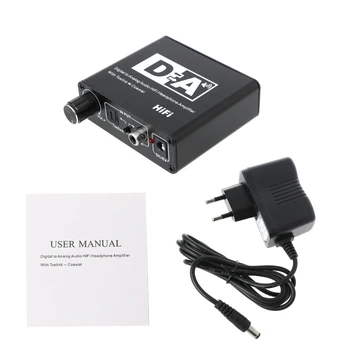 

Digital To Analog Audio HiFi Headphone Amplifier Toslink Coaxial Mutual Convert