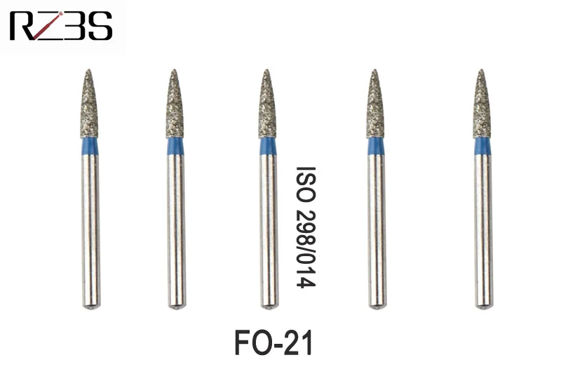 12 шт. стоматологический алмазный бор FG 1,6 мм пламени оживальной конец Бур для NSK Стиль высокое Скорость воздушная турбина FO-11, FO-21, FO-22, FO-S21