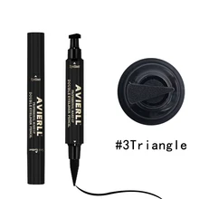 Двухсторонняя подводка для глаз водостойкая кошачий глаз Макияж Инструмент Черный подводка для глаз карандаш со штампом Косметика@ ME88