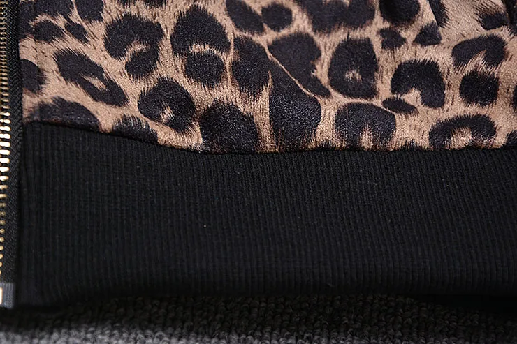Повседневный Женский костюм осень европейский модный леопардовый костюм из двух предметов