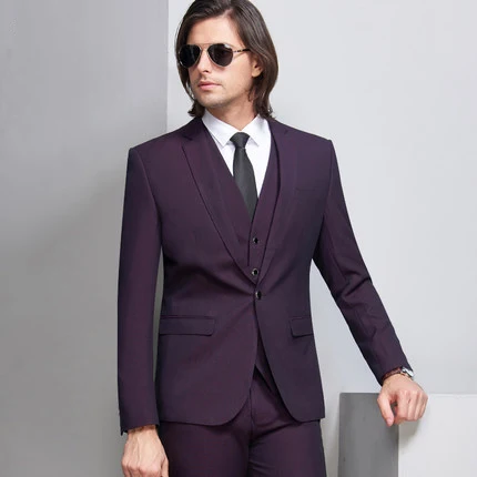 ( Jacket+Pant+Vest) New Men Suits Slim Custom Made Wedding Suit For Men Brand Fashion Fit Tuxedos Groomsman Suit Business Dress