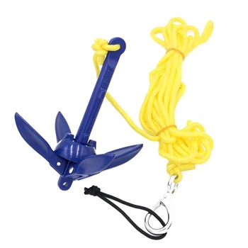 

High Foldable Aluminum Anchor Kit with Rope for Canoe Kayak Small Boat DOG88