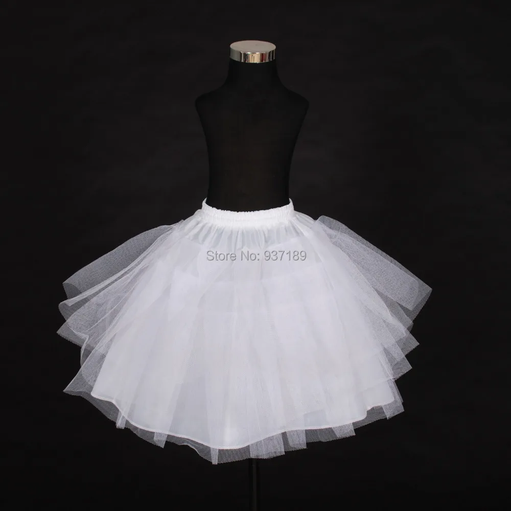 Длиной 45 см белый или черный короткие юбки Для женщин трапециевидной формы из 3 слоев, Нижняя юбка для свадебное платье jupon cerceau mariage