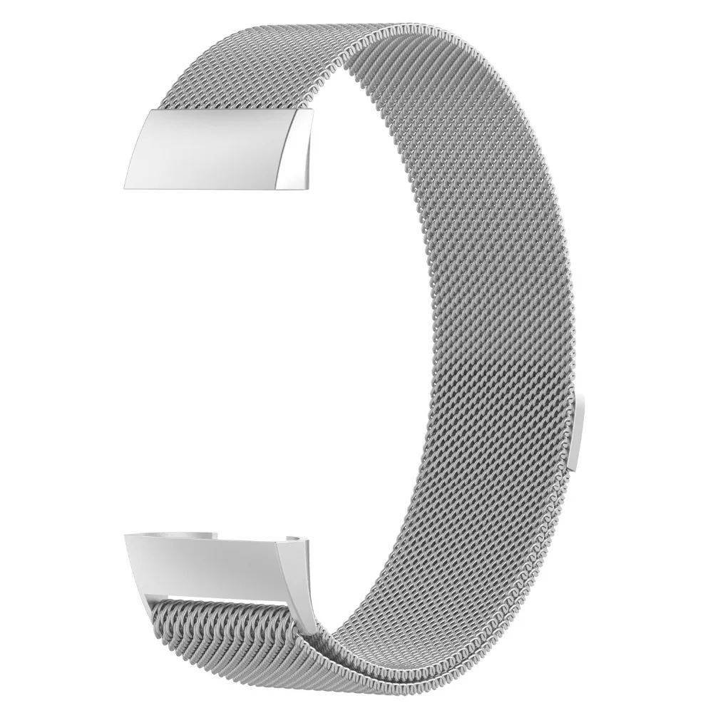 Миланский магнитный металлический ремешок для Fitbit Charge 3 Mesh steel Band для зарядки 3 SE Смарт часы браслет серебро розовое золото черный