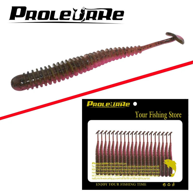 Proleurre 10 قطع اليابان الاصطناعي 2 جرام سيليكون الديدان لينة الطعم 8 سنتيمتر ممتازة SwimBait الصيد السحر الرقصة رئيس مزيج crankHook الصيد