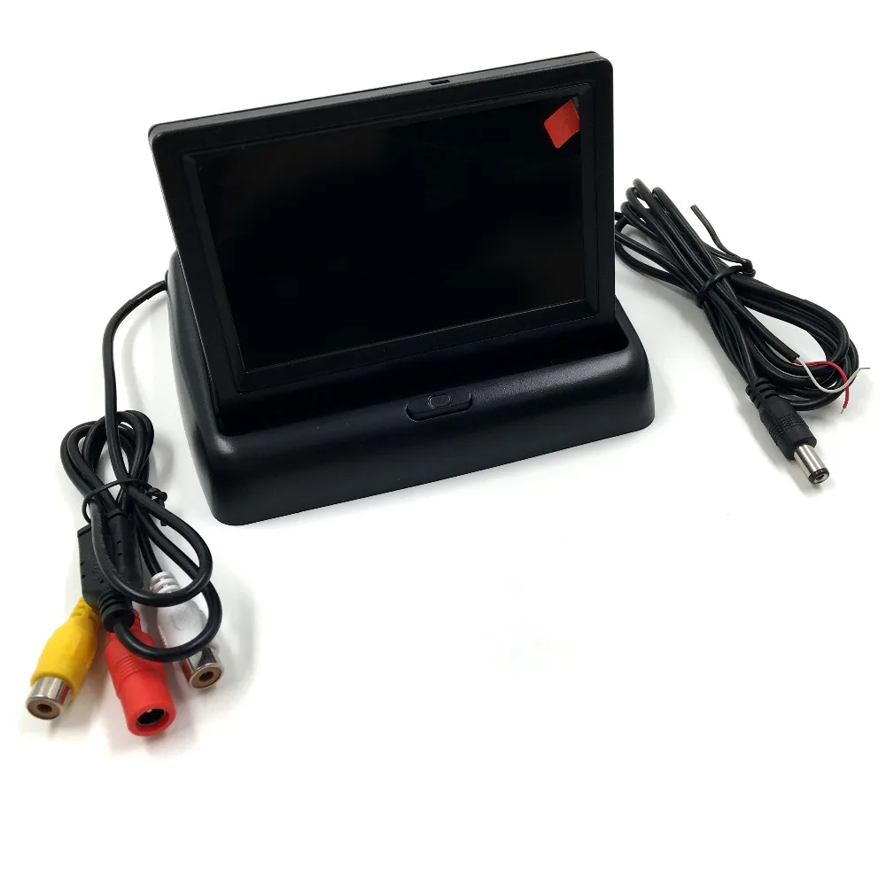 

4.3" Foldable TFT Color LCD Display Car Reverse Rearview Monitor 16:9 4.3 inch Car Backup Monitor for DVD VCD camera DC 12V