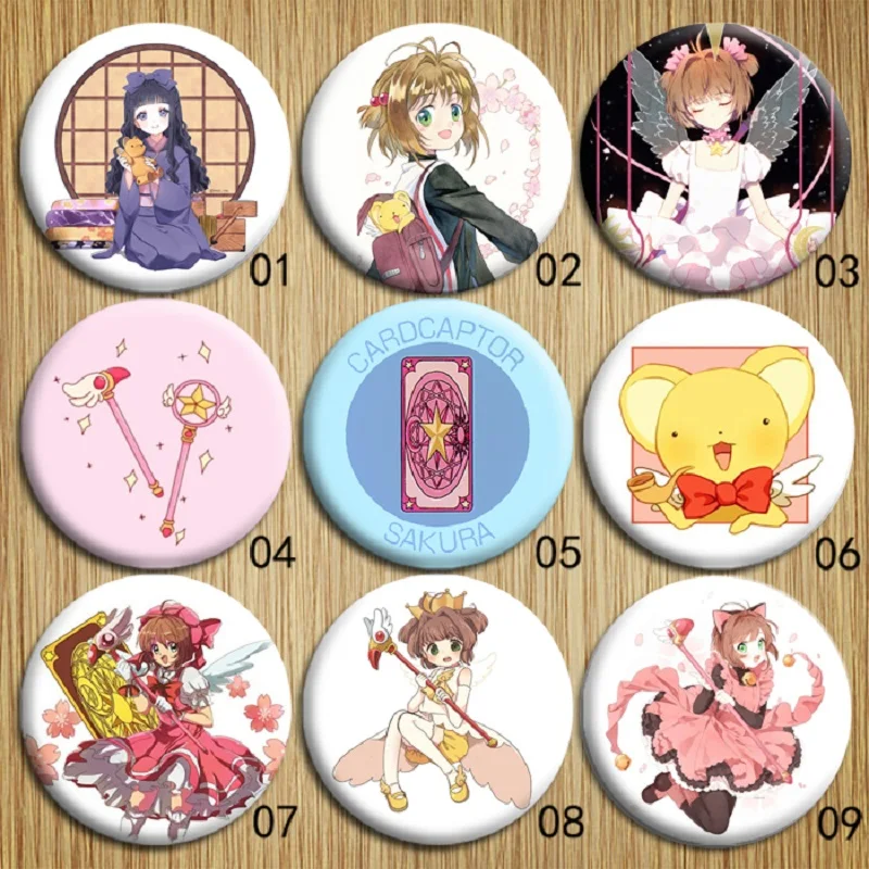 1 шт мультфильм аниме Cardcaptor Броши Сакура KINOMOTO значки одежд иконы рюкзак Pin