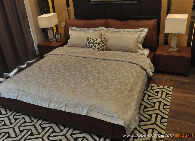 oppein حار بيع الكرز سرير خشبي لينة سرير سرير مزدوج الملك الملكة حجم غرفة نوم أثاث منزلي الساخن بيع نمط op sh667 cherry wood beds wooden bedsoft bed aliexpress