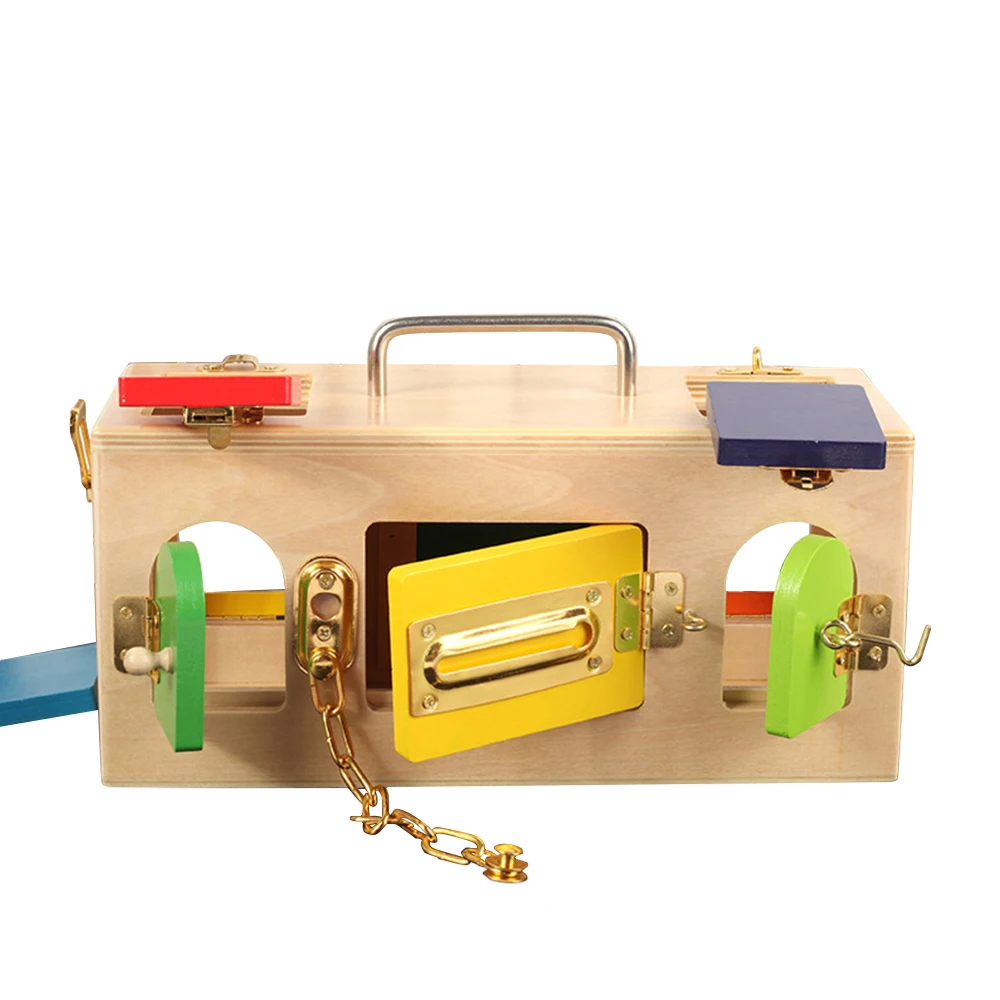 

Montessori Toys Lock Box Toy 3 Years Montessori Materials Educational Wooden Toys For Children Training Kids Sensory Games Gift