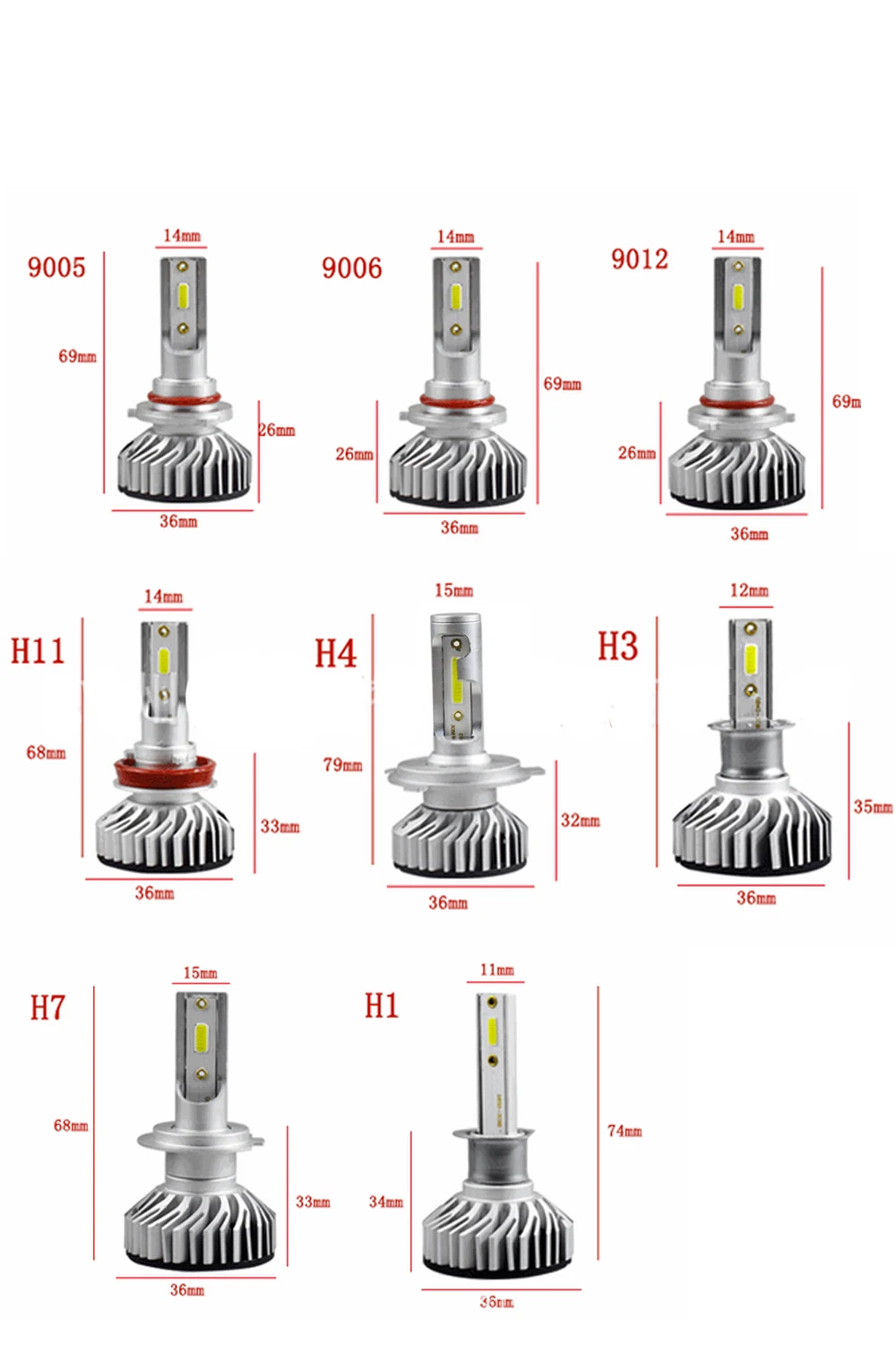 H7 светодиодный H4 светодиодный H11 Автомобильный свет фар лампа 10000LM H8 H1 HB3 9005 9006 880 H27 H9 100 W 6000 K 12 V 24 V Авто HB4 светодиодный