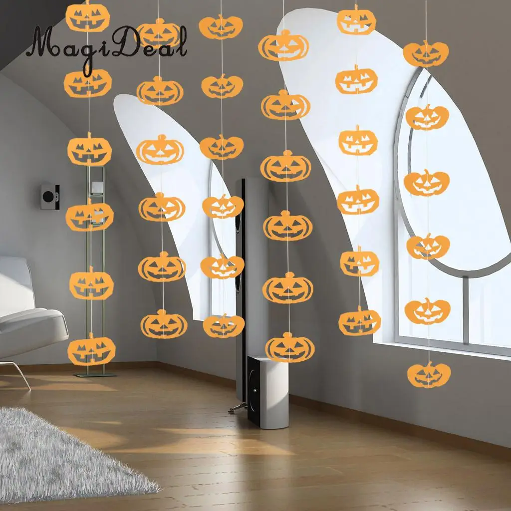 36pcs scary halloween paper pumpkin bats skull ghost banner garland home window ceiling party hanging decoration - Halloween Ceiling Decorations 36pcs scary halloween paper pumpkin bats skull ghost banner garland home window ceiling party hanging decoration - Halloween Ceiling Decorations