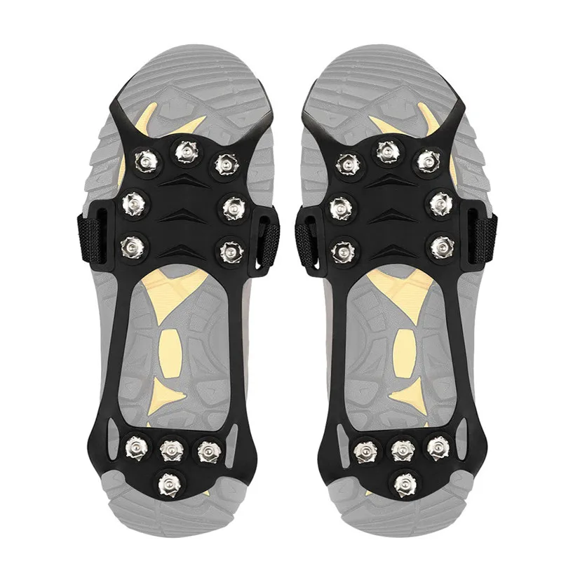 Climbing Silicone Shoe Cover Non-slip Snow Cleats Shoes Boots Cover Step Ice Spikes Grips Crampons For Hiking #2D11 (10)
