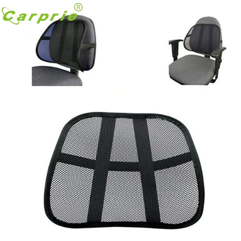 Black Mesh Lumbar Back Brace Support Office Home Car Seat Chair Cushion
