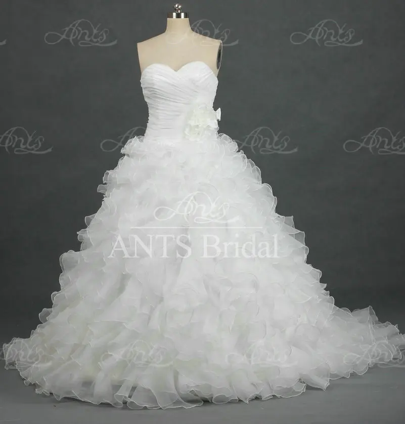 white floral ball gown