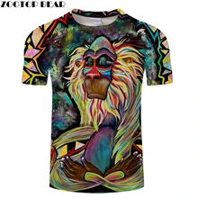 Медитирующая футболка с 3D принтом Rafiki, мужские и женские футболки с черепом, летний смешной короткий рукав, Топы И Футболки с круглым вырезом, Прямая поставка, zootop bear