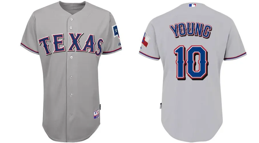 2011 Texas Rangers Jerseys 10 Michael Young Grey Baseball jersey free