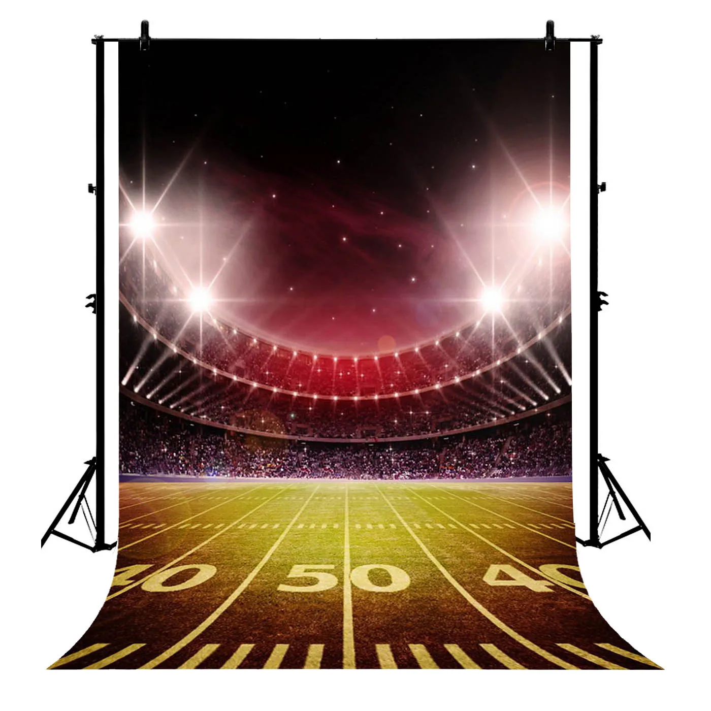 

5x7ft Football Field Spotlights Sports Polyester Photo Background Portrait Backdrop