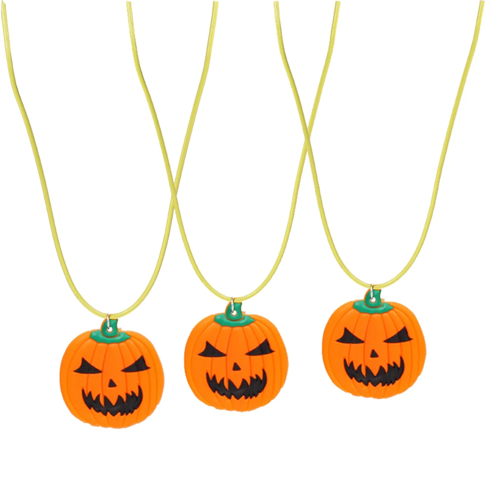 

Halloween Flashing New Creative LED Light Up Halloween Pumpkin Necklace Party Trick Prop Decoration