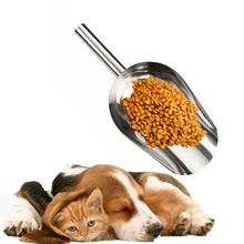 1PCS stainless steel cat bowl feeder feed food shovel spoon scoop dog pets feeding accessories products 8inch 9inch puppy stuff