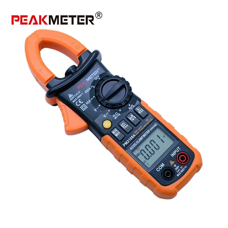 PEAKMETER PM2108A Цифровой мультиметр-зажим частота Макс./мин. Значение измерения удерживания лампы освещения