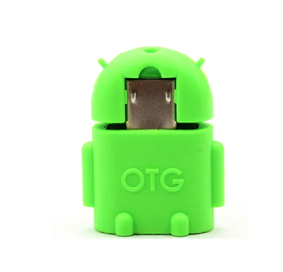 Micro USB OTG многоцветная опция форма робота Android Micro USB к USB2.0 конвертер общий OTG адаптер для телефонов