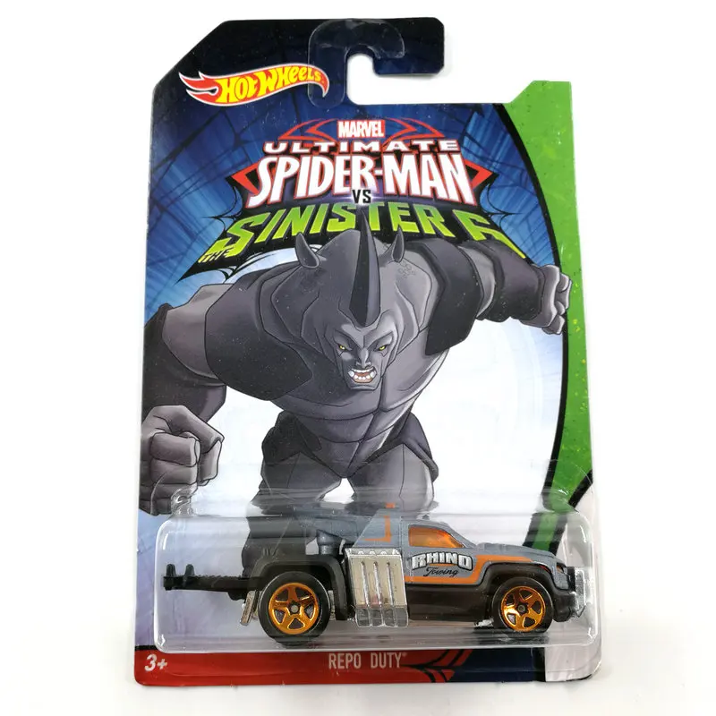 Hot Wheels машинка с героями комиксов Марвел, непобедимый Спайдермен Sinister6 Коллекционная серия металлические Литые модели автомобилей детские игрушки подарок - Цвет: CMJ79-CMJ88