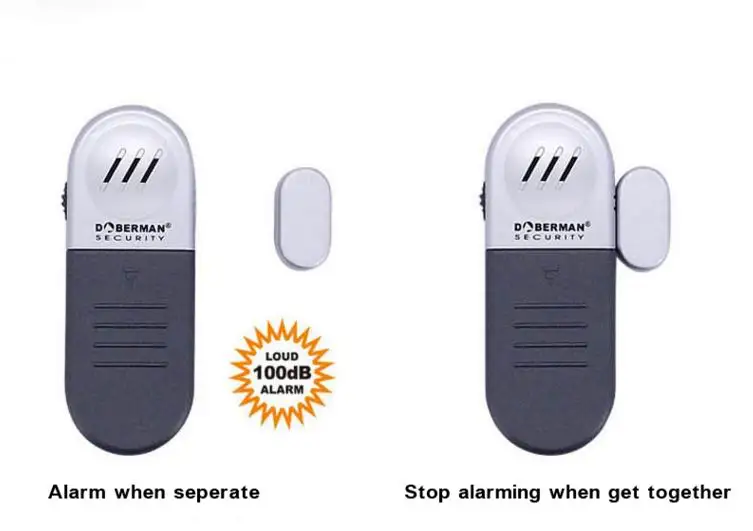 Mini Door Alarm Sensors Window Alarm Sensor Home Security Alarm Protection 100dB Sound
