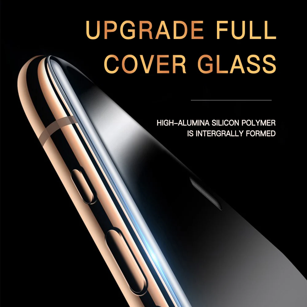 19D защита экрана закаленное стекло для iPhone XR 7 8 6 S 6 S Plus полное покрытие Защитное стекло для iPhone X XS крепление Max Guard пленка