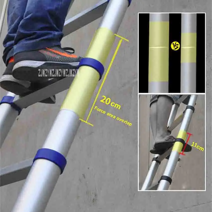 Новинка 3,25 метров, 11 ступенчатая лестница JJS511, утолщенная, алюминиевый сплав, односторонняя Прямая лестница, портативная, бытовая, удлиненная лестница