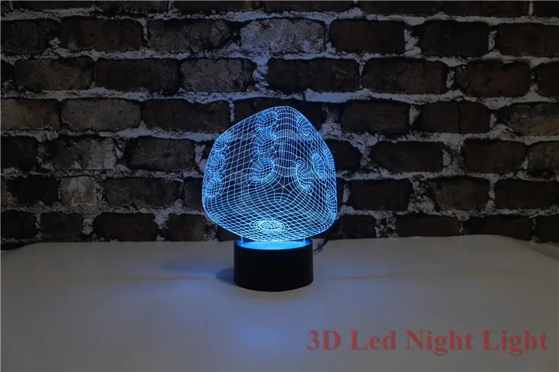 Новое поступление 3D LED Игральная кость Night Lite 7 цветов Сменные мультфильм детская комната Nite огни yjm-2847