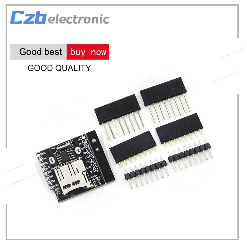 Real Time Clock Data Log Logger Shield for WEMOS D1 Mini With Micro SD +RTC DS1307 Clock For Arduino Raspberry (1)