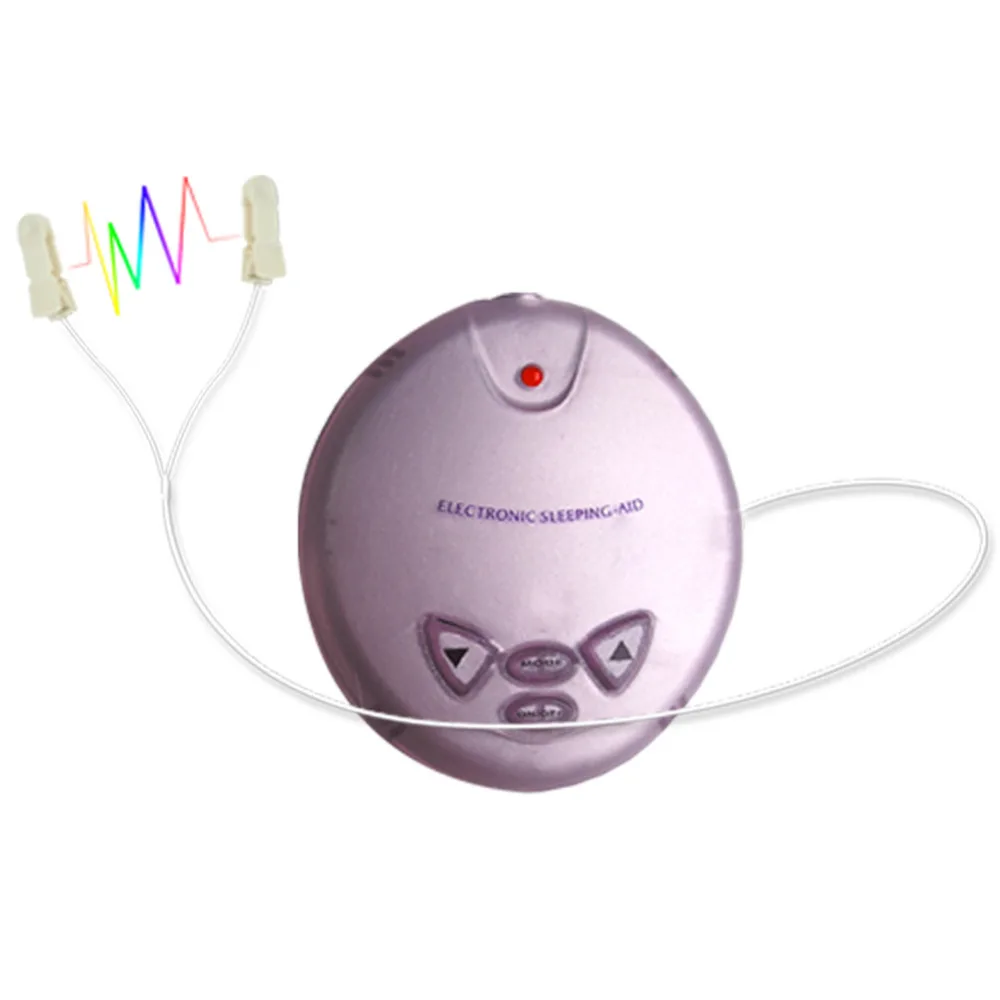 Mini TENS EMS Massage Ear Clip Electrode Sleep Insomnia Acupuncture Therapy Machine Sleep Better and Fight Depression Massager