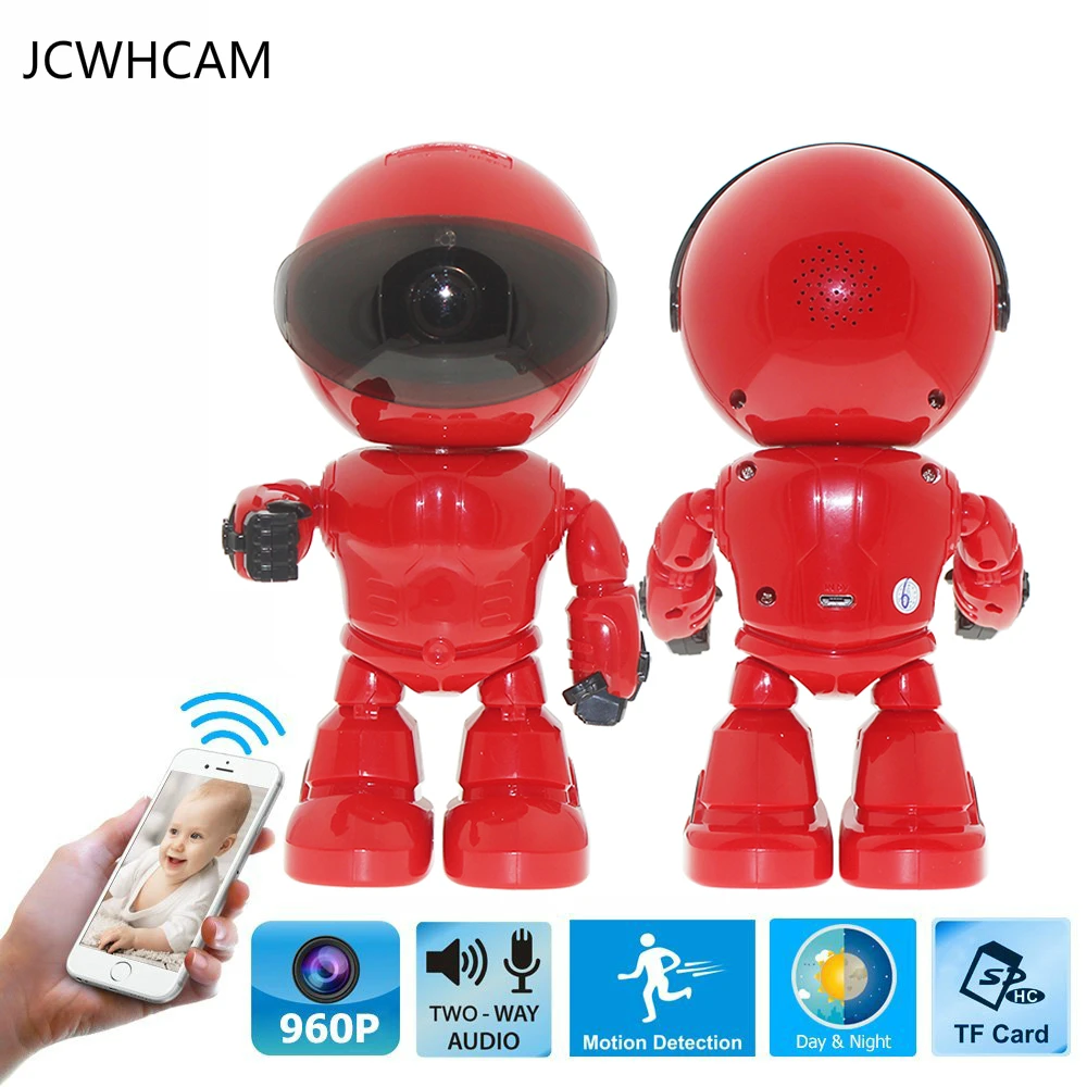 

JCWHCAM HD Wireless Robot IP Camera 960P Security Camera 1.3MP CMOS Baby Monitor Pan Remote Home Security P2P IR Night Vision