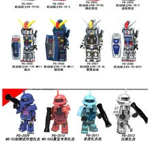 400 шт. PG8135 8112 прототип Тип Zaku ранний тип Набор фигурок MS-03 MS-06S MS-07B3 Char Miia Zaku воина гундама SeedBricks игрушки