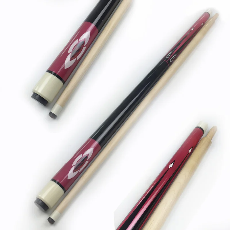 JYC019 Xmlivet 13 мм Бильярд Carom cue палочки в деревянный кий высокого качества клен Дерево Красный Женщины cues - Цвет: JYC019
