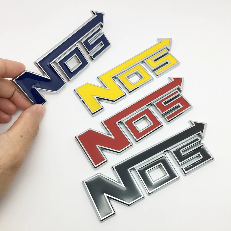 

ANTINIYA 3D Metal NOS Car sticker fuel tank cap Emblem badge Car Rear Trunk styling auto accessories For NOS Mercedes BMW