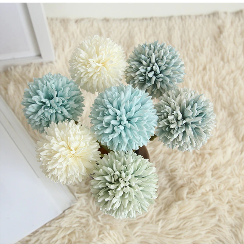 JAROWN Simulation Dandelion Flower Branch Artificial Single Head Thorn Ball Wedding DIY Flowers Bouquet Home Decor Accessories (14)