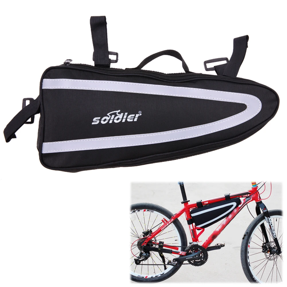1Pcs Cycling Bike Bag Front Tube Storage Large Bicycle Bag Bike Storage