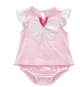 

2018 hot sell summer creepers baby clothes newborn overalls kids dot plaid skirt girl triangle Baby Romper