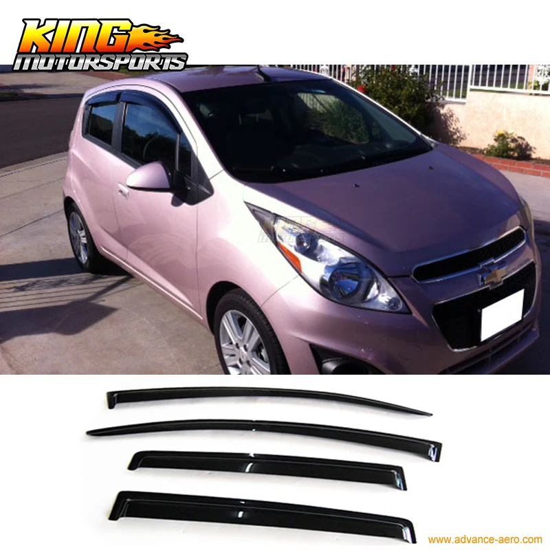 

Fit 2013-2015 Chevy Spark Smoke Rain Guard Vent Shade Sun Window Visor 4Pcs
