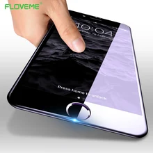 New Floveme полный охват закаленное Стекло для iphone X 8 7 6S 6 Plus HD фиолетовый свет Экран протектор ультра тонкий противоударный Стекло Плёнки чехол на айфон 6s 6 Plus стекло на айфон X 10 6s 6 Plus 7 8 Plus